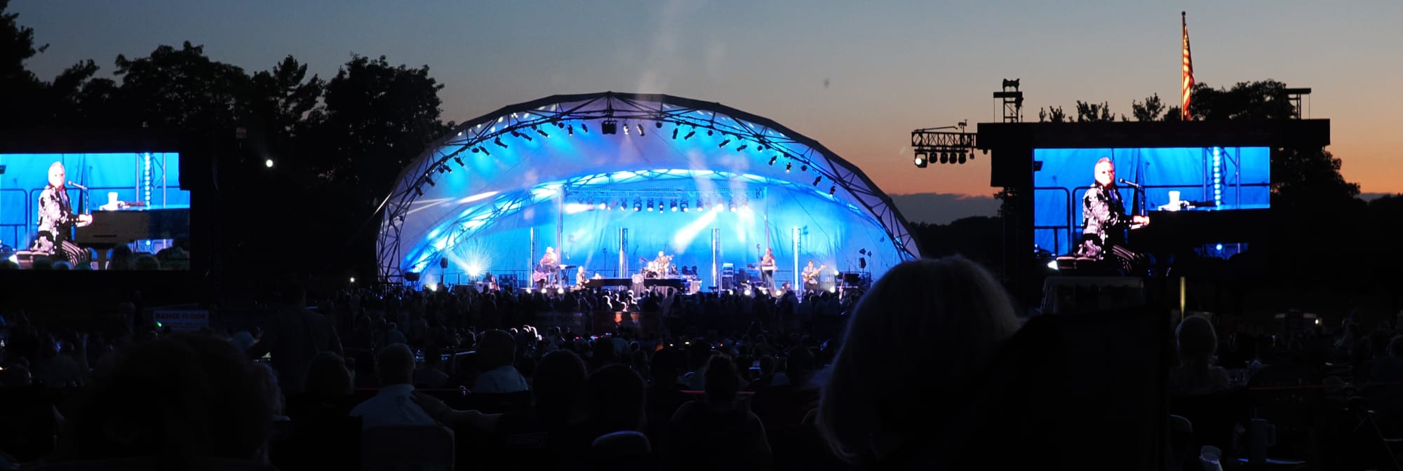 outdoor concert venue at sunset Wilmington